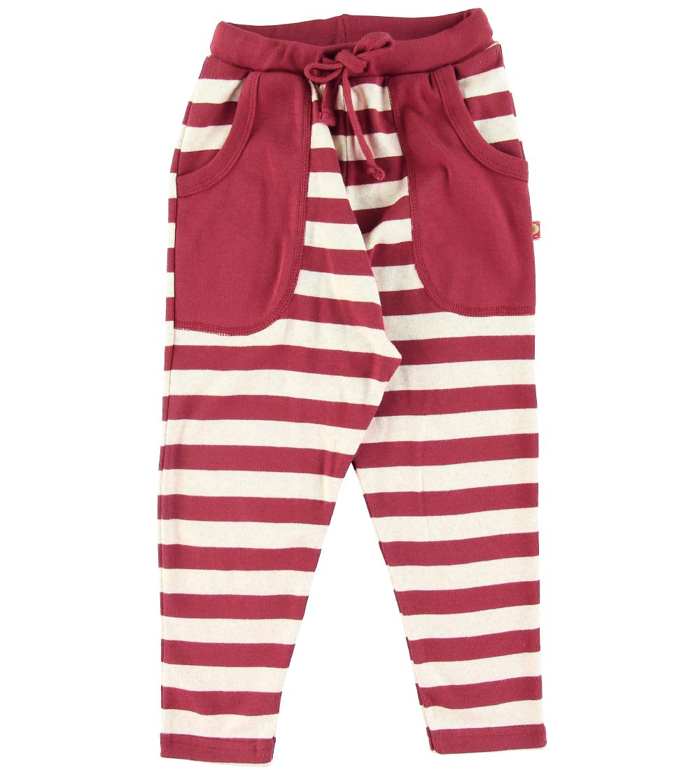 Katvig Trousers - Red w. Stripes