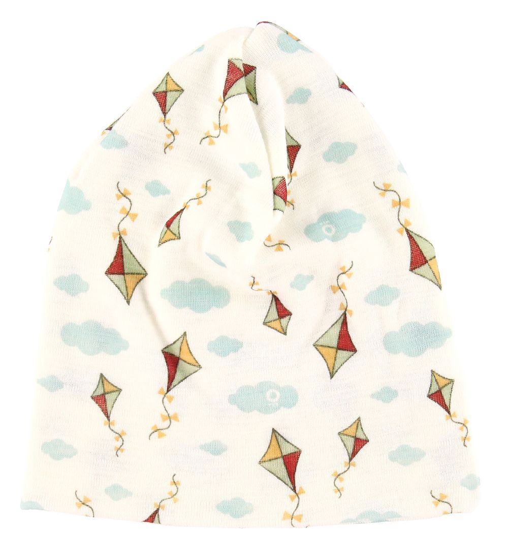 Katvig Hat - Double Layer - Wool - White w. Kites