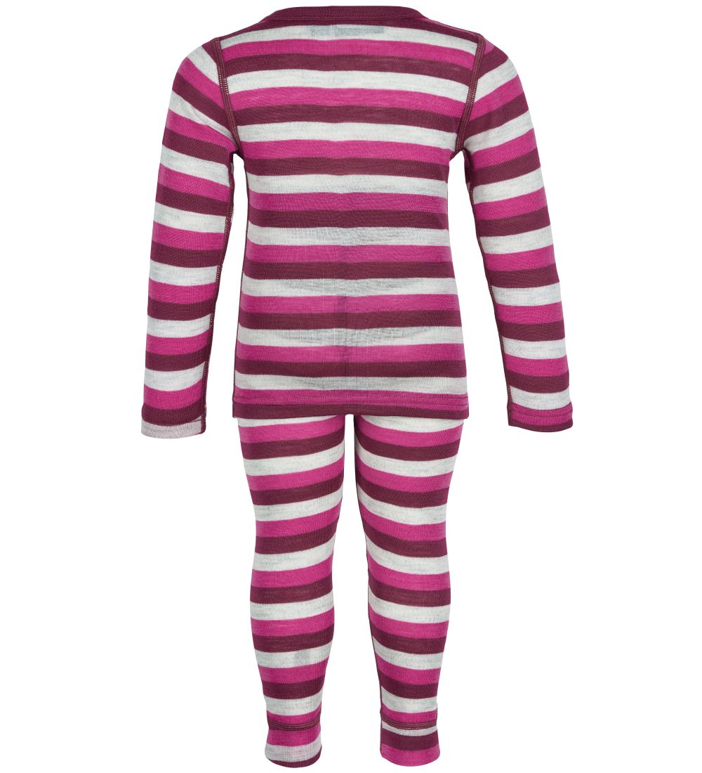 Color Kids Funktionsunterwäsche - Beet Red m. Streifen