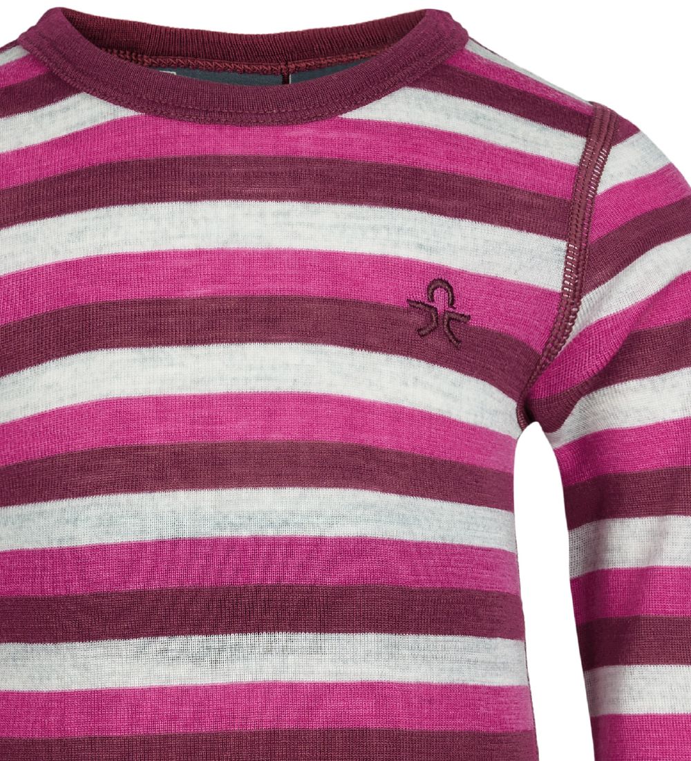 Color Kids Funktionsunterwäsche - Beet Red m. Streifen