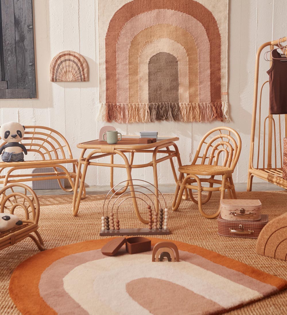 OYOY Rug - 88x90 cm - Rainbow - Chocolate