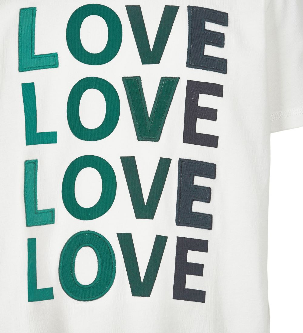 Creamie T-shirt - Cloud w. Green