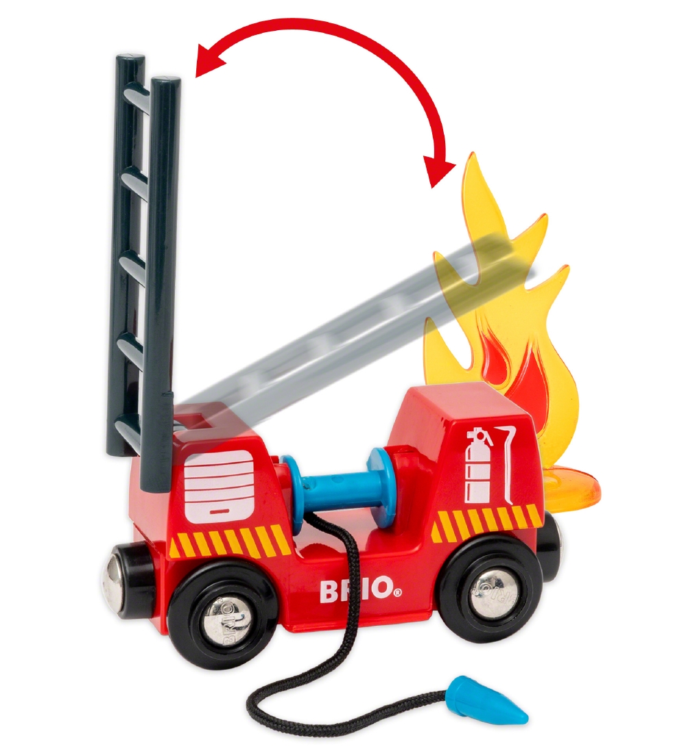 BRIO World Tunnel m. Feuerwehrauto - 4 Teile - Smart Tech 33976