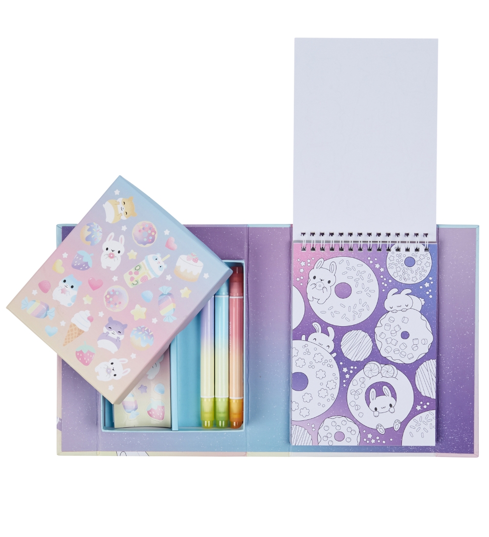 Tiger Tribe Colouring Set - Pastel Coloring Set - Kawaii Café