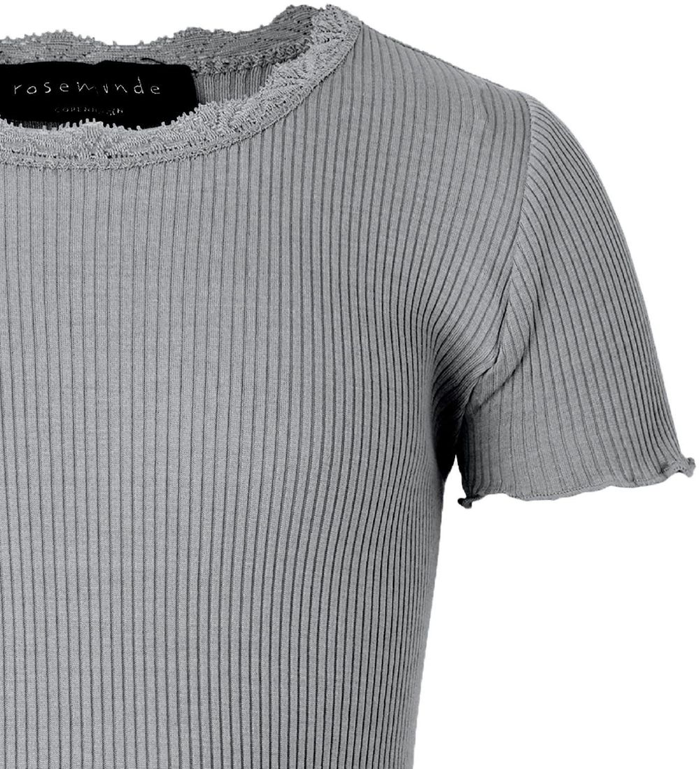 Rosemunde T-Shirt - Zijde/Katoen - Lichtgrijs