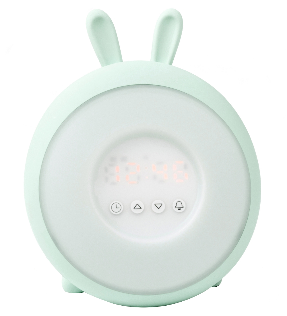 Rabbit & Friends Alarm Clock w. Lights - 20x15x6 cm - Wake Up -