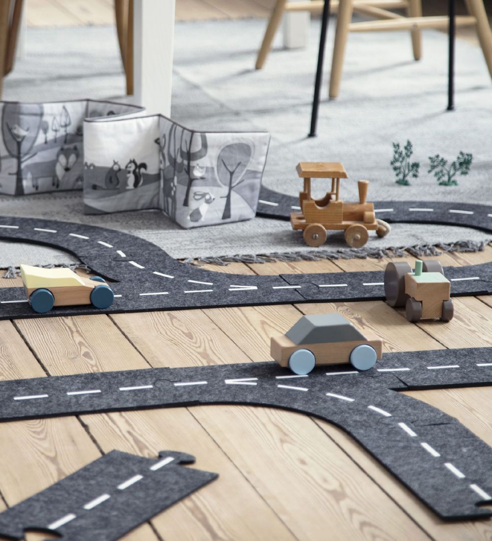 Sebra Felt Roadway - 12 Parts - Charcoal