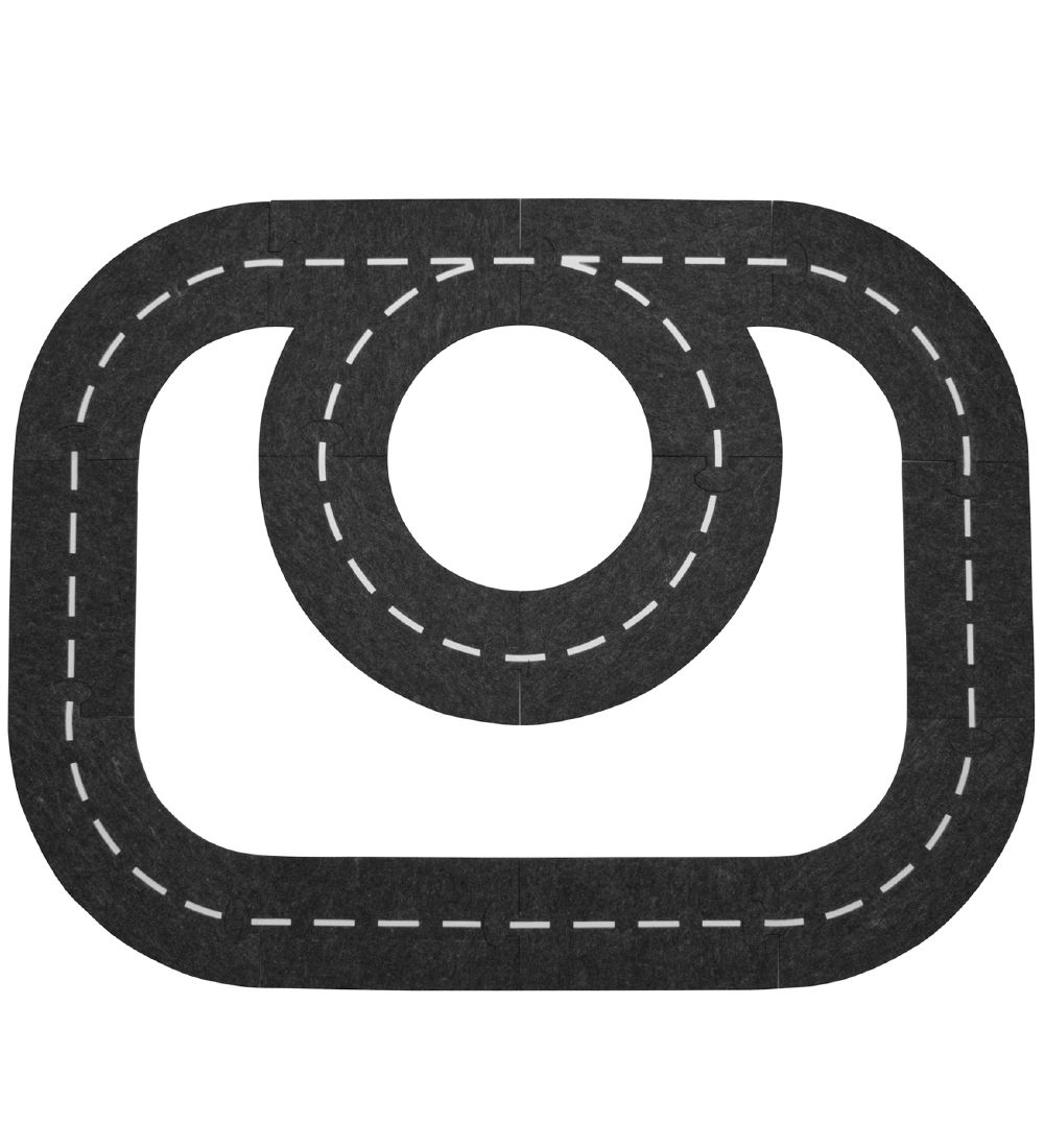 Sebra Felt Roadway - 12 Parts - Charcoal