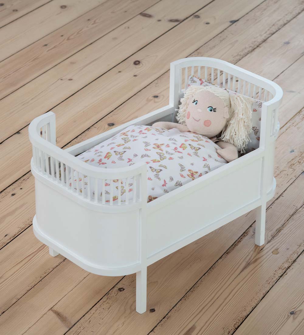 Lit de Poupée av. Matelas Smallstuff - Rosaline - Blanc
