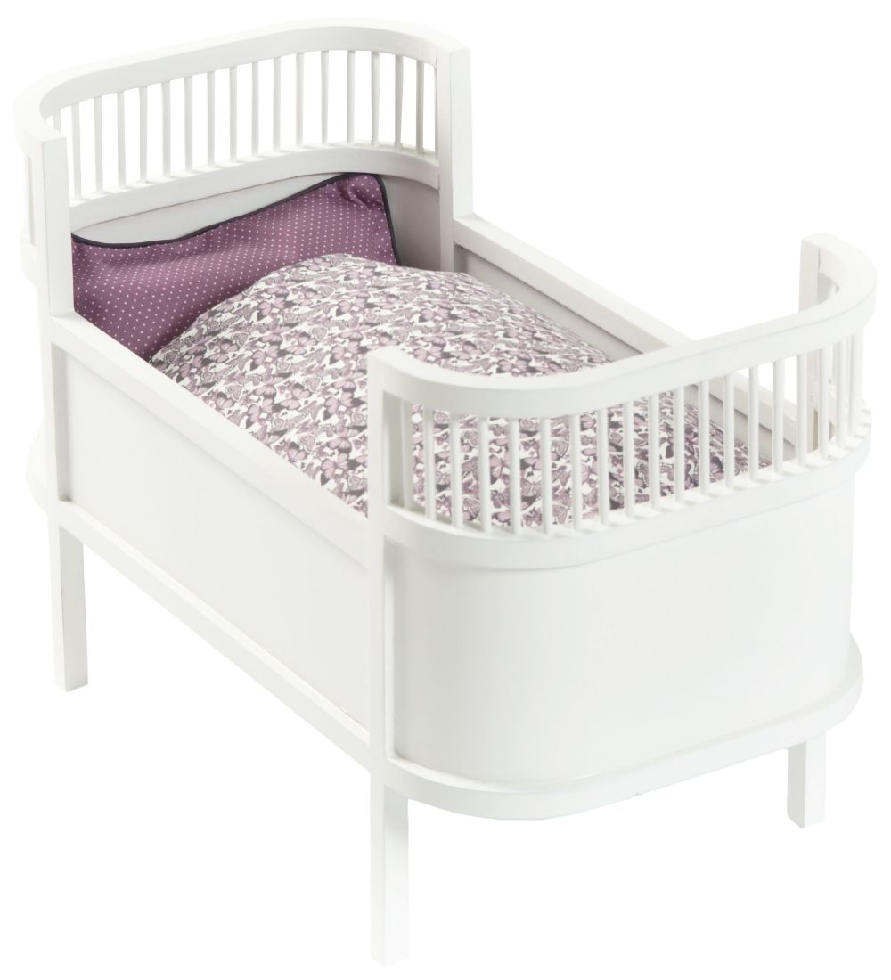 Lit de Poupée av. Matelas Smallstuff - Rosaline - Blanc
