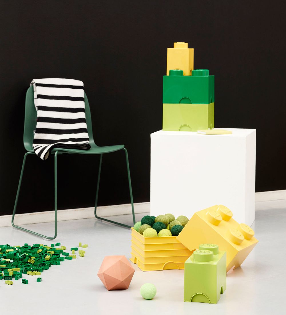 LEGO® Storage Box - 4 Knobs - 25x25x18 - Green
