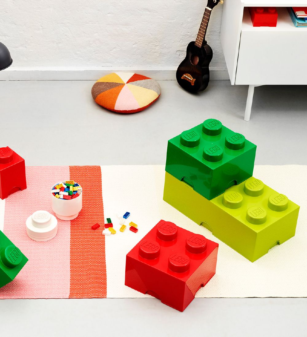 LEGO® Storage Box - 4 Knobs - 25x25x18 - Green
