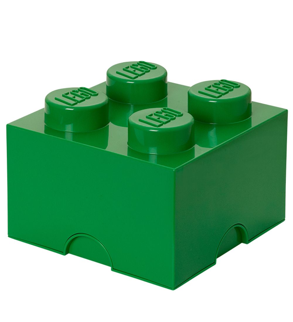 LEGO® Storage Box - 4 Knobs - 25x25x18 - Green