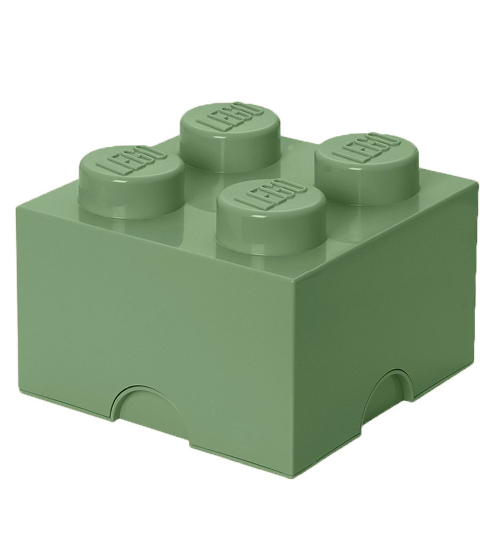 LEGO® Storage Storage Box - 4 Knobs - 25x25x18 - Dusty Green