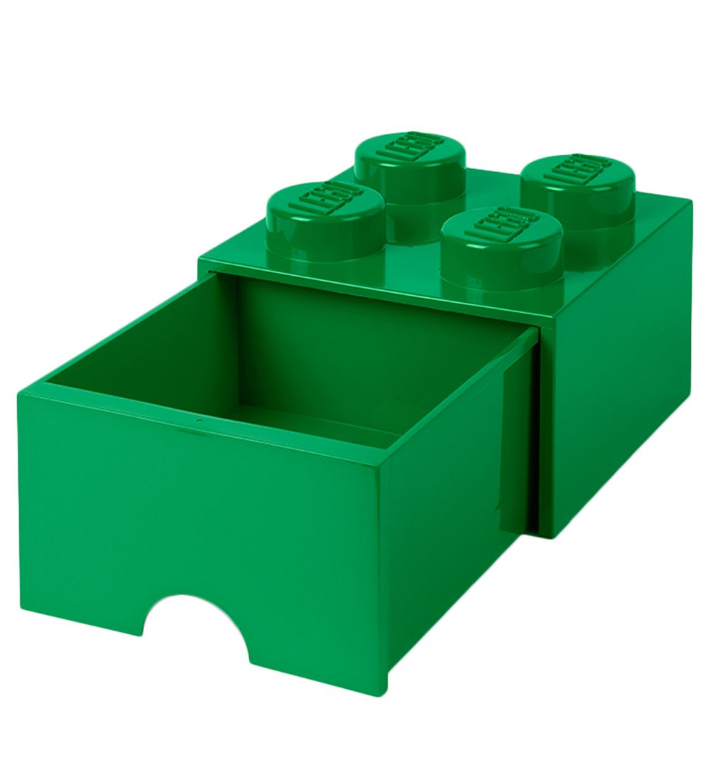 LEGO® Storage Storage Drawer - 4 Knobs - 25x25x18 - Green