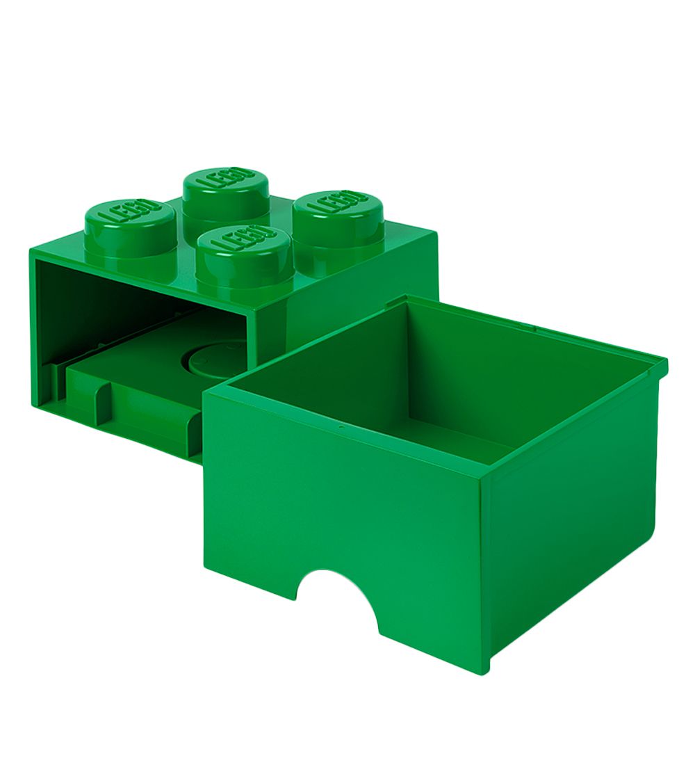 LEGO® Storage Storage Drawer - 4 Knobs - 25x25x18 - Green