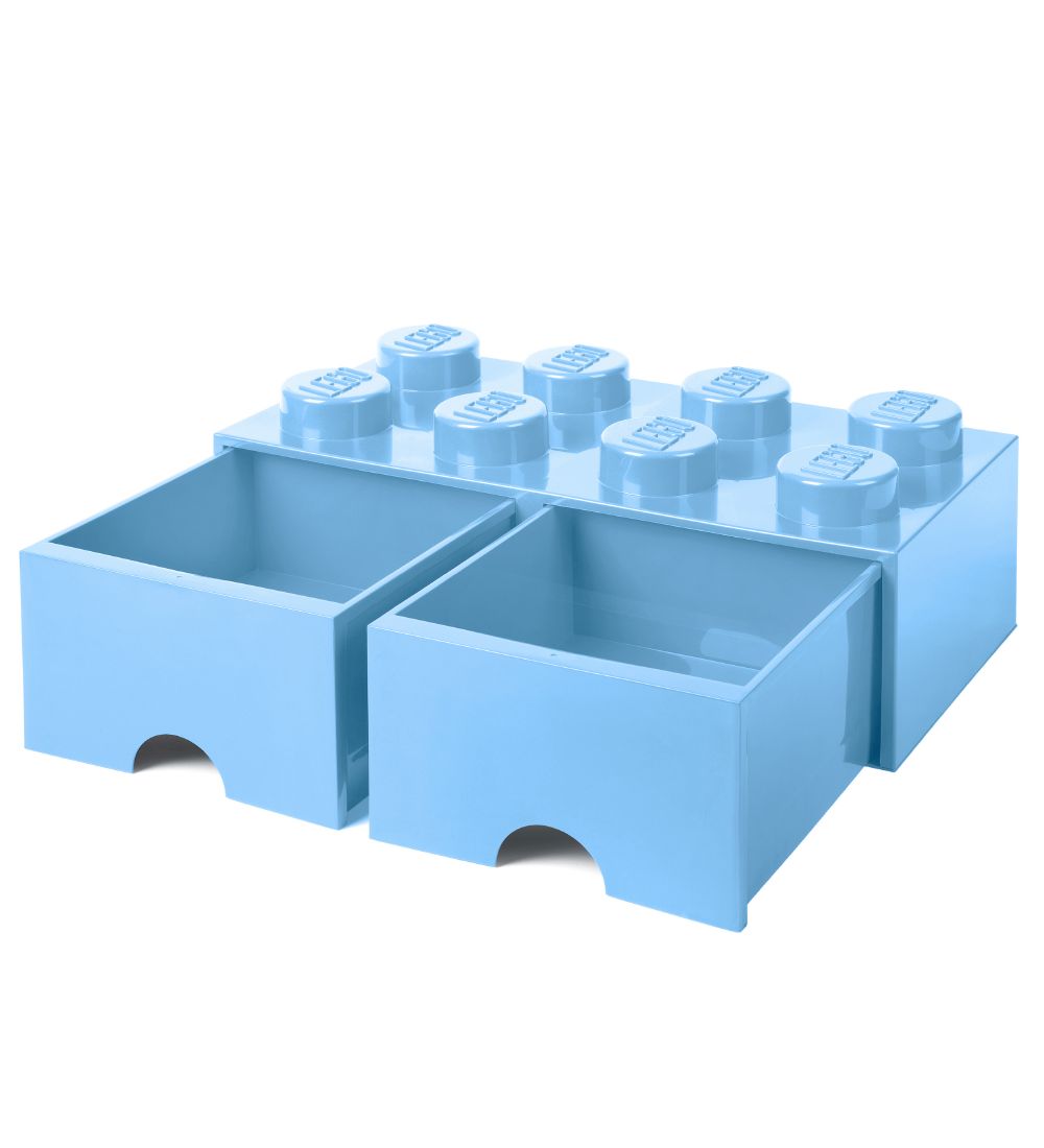 LEGO® Storage Storage Drawer - 8 Knobs - 50x25x18 - Light Blue