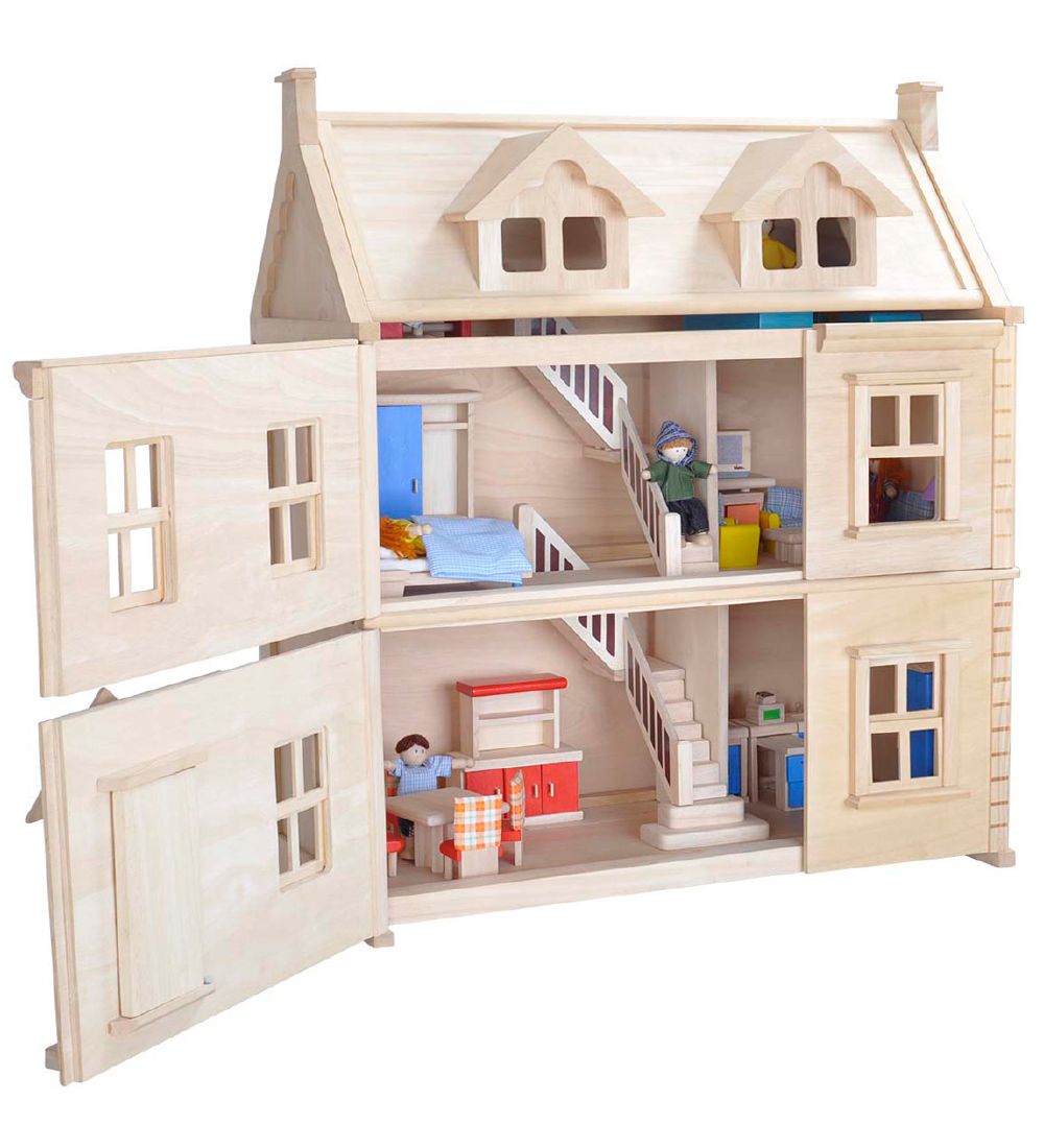 PlanToys Dollhouse - Victorian - Natural