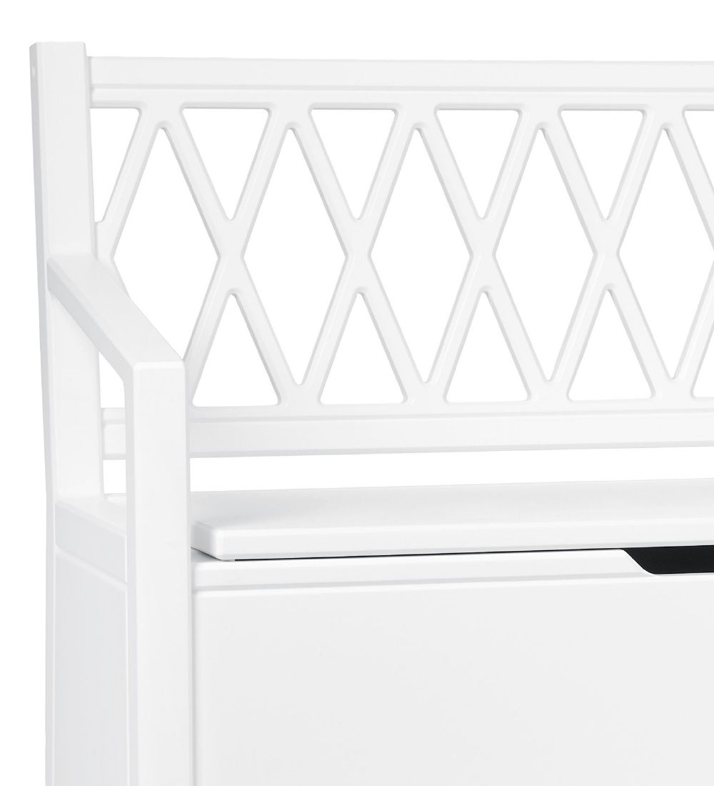 Cam Cam Kid's Bench - Harlequin - White