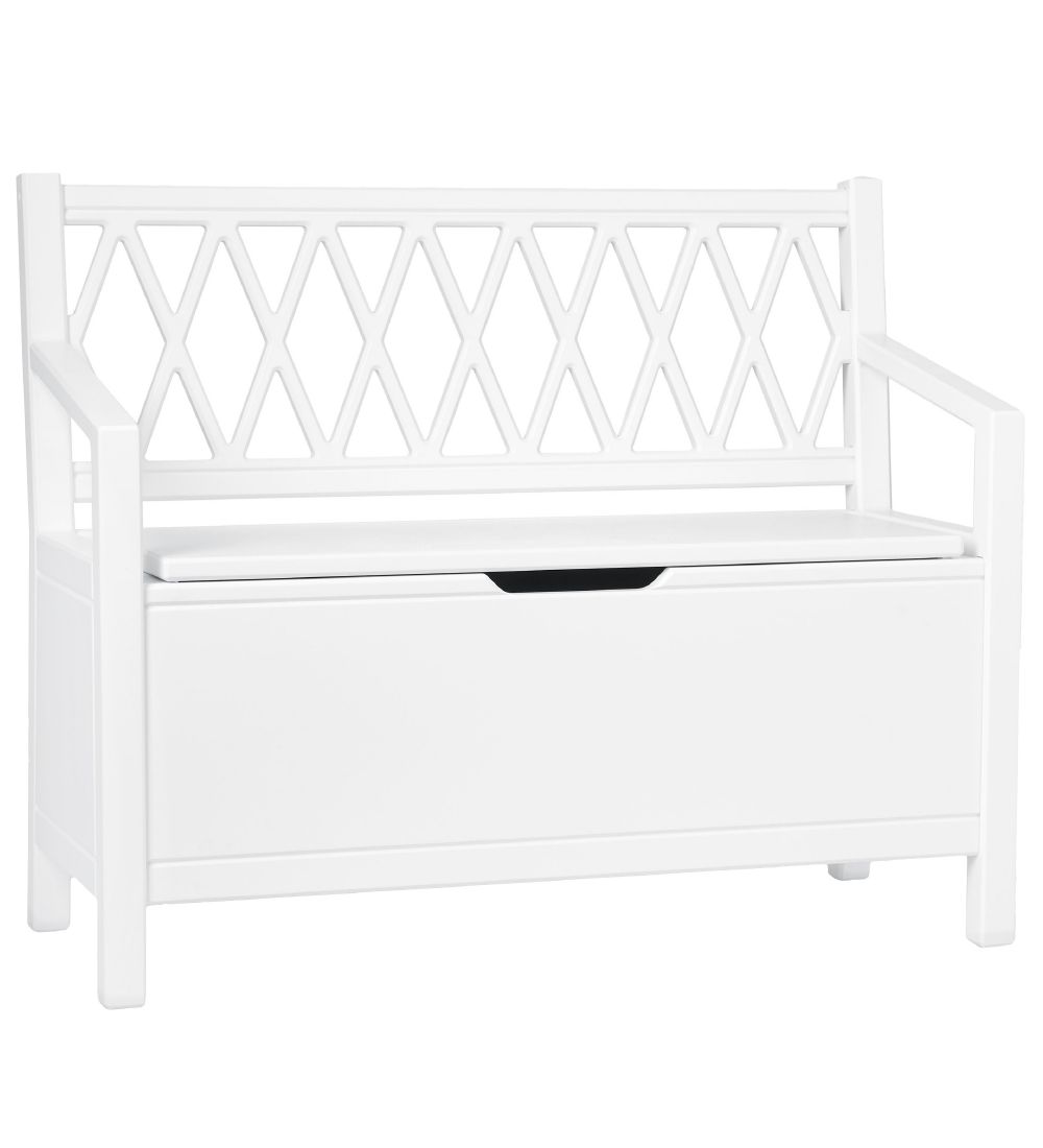 Cam Cam Kid's Bench - Harlequin - White
