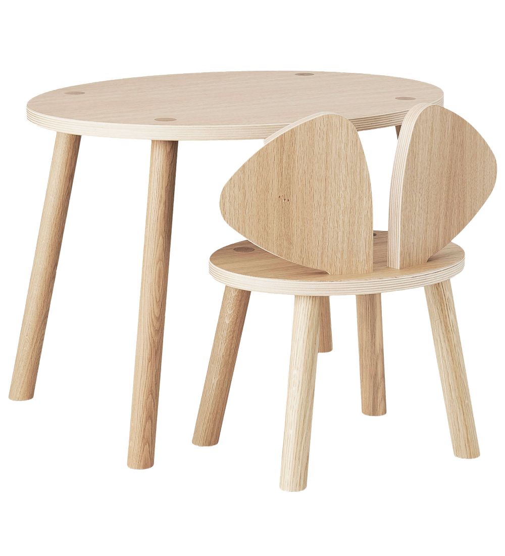 Nofred Mouse Table - Table w. Storage - Matt Lacquered Oak