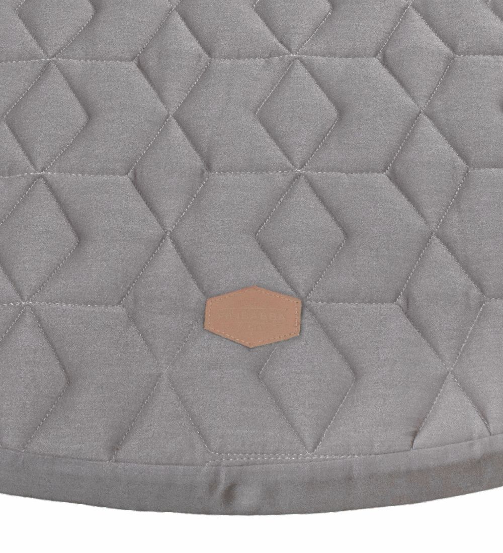 Filibabba Play Mat - Diameter: 90 cm - Soft Guilt - Dark Grey
