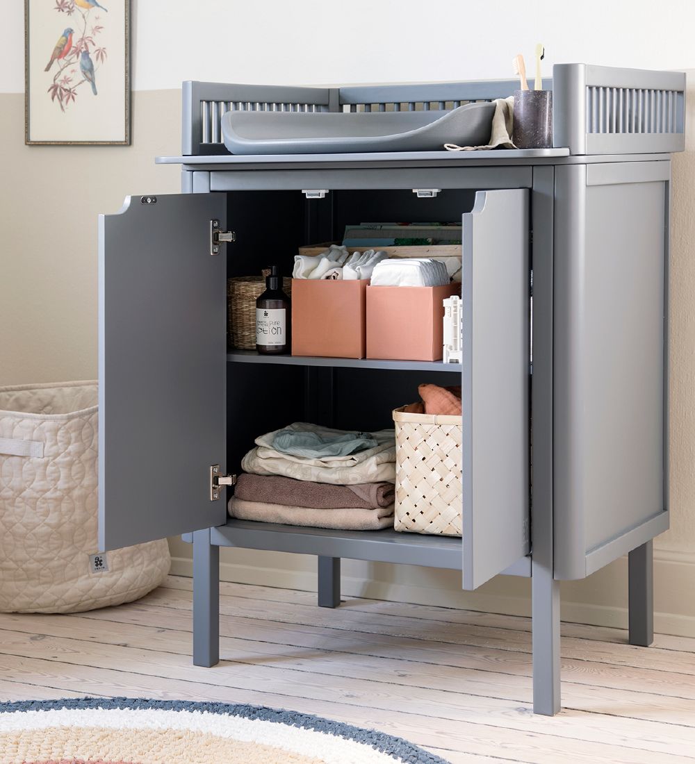 Sebra Changing Table w. Loars - Dark Grey