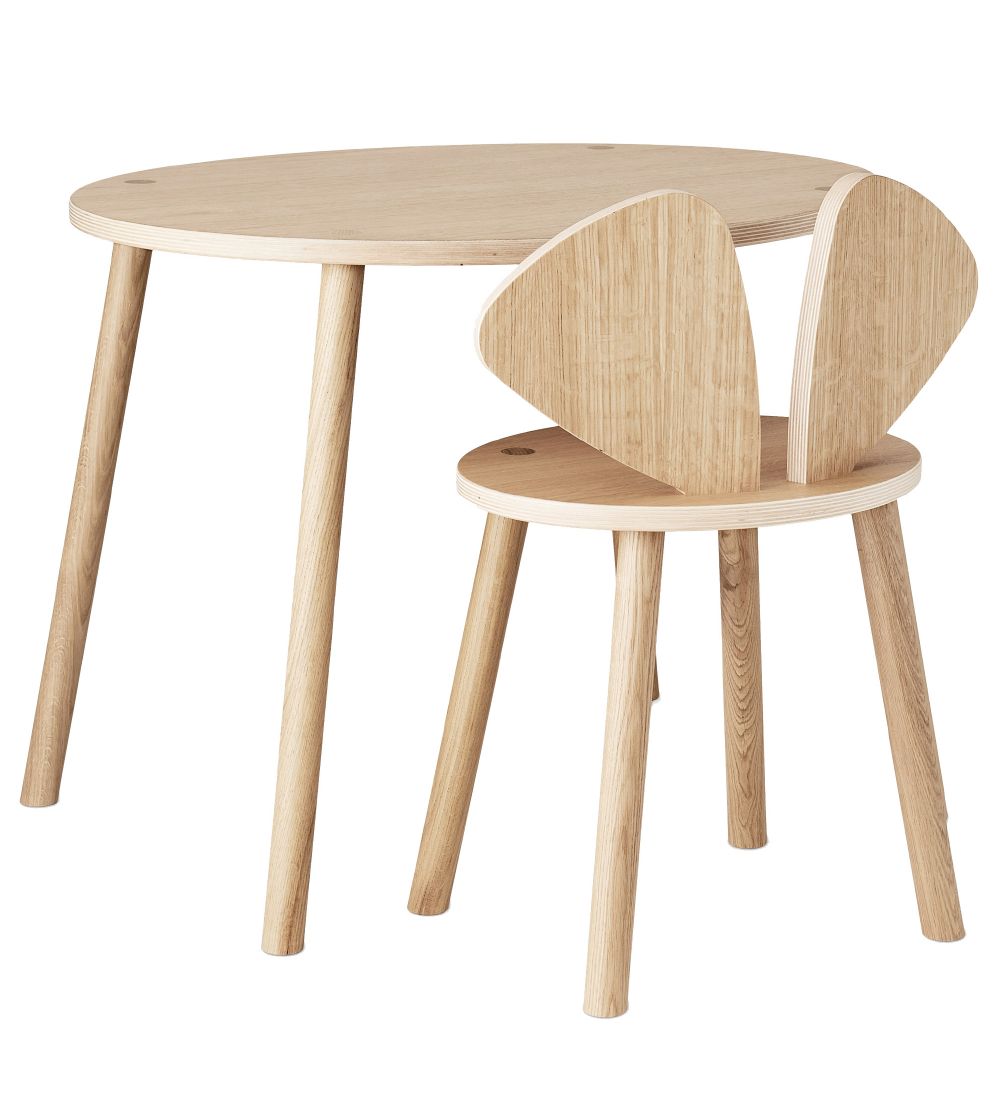 Nofred Table + Chair - Mouse School Set - Oak