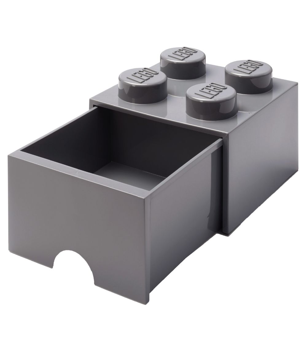 LEGO® Storage Storage Drawer - 4 Knobs - 25x25x18 - Mdesert gr