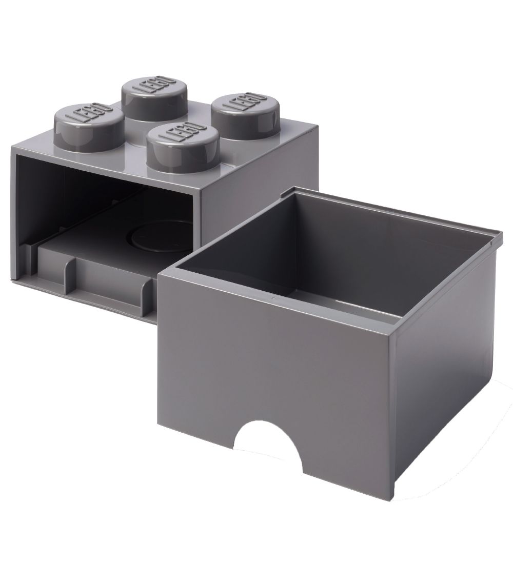 LEGO® Storage Storage Drawer - 4 Knobs - 25x25x18 - Mdesert gr