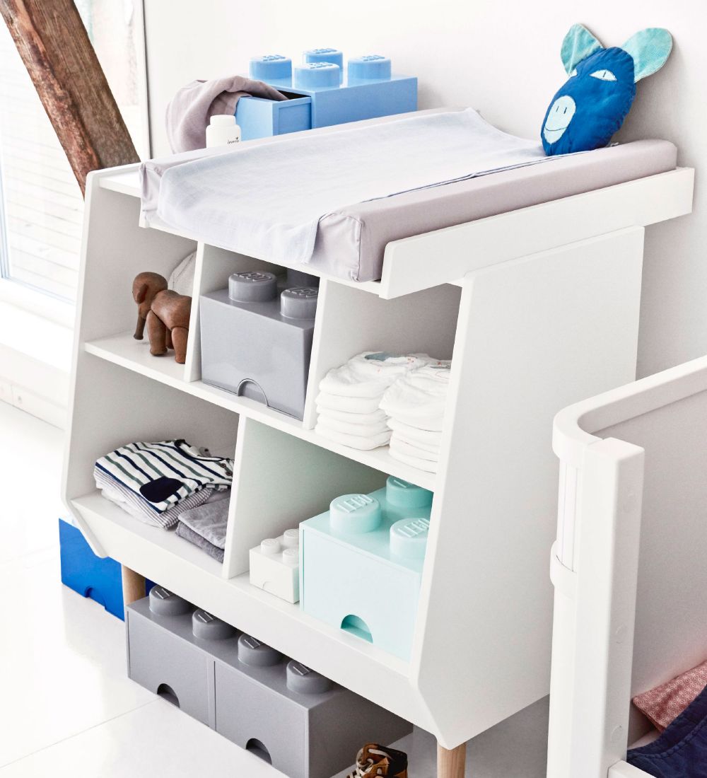 LEGO® Storage Storage Drawer - 4 Knobs - 25x25x18 - Mdesert gr