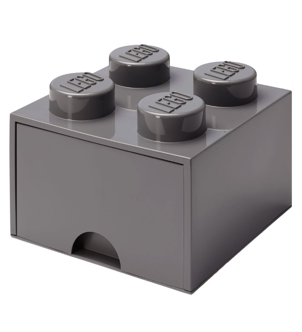 LEGO® Storage Storage Drawer - 4 Knobs - 25x25x18 - Mdesert gr
