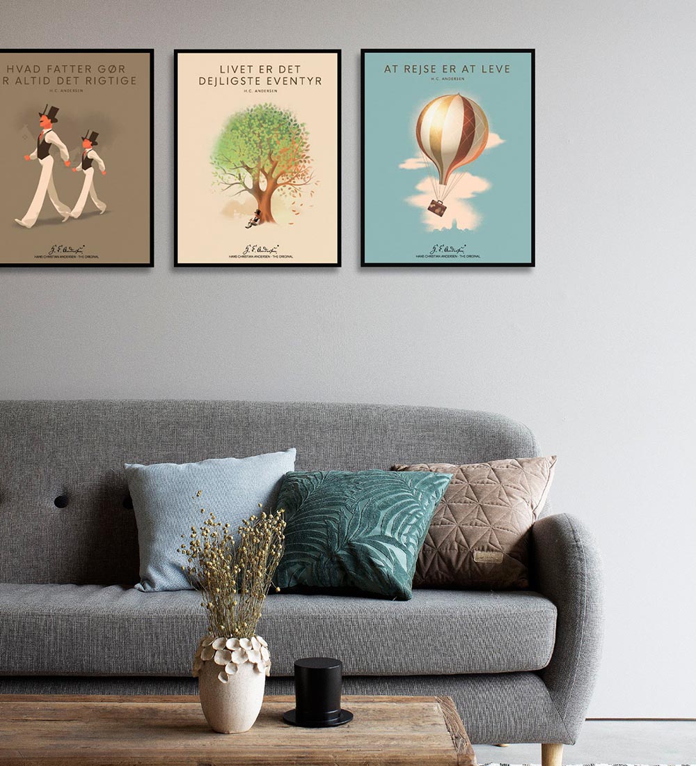H.C. Andersen Poster - 40x50 cm - At Rejse Er At Leve