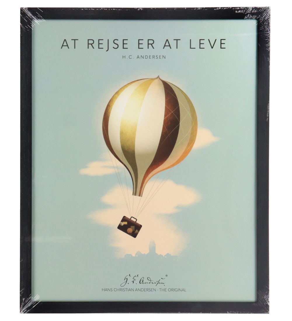 H.C. Andersen Poster - 40x50 cm - At Rejse Er At Leve