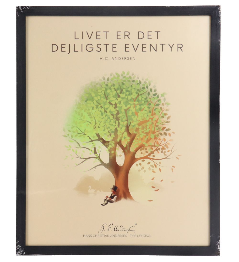 H.C. Andersen Poster - 40x50 cm - Livet Er Det Dejligste Eventyr