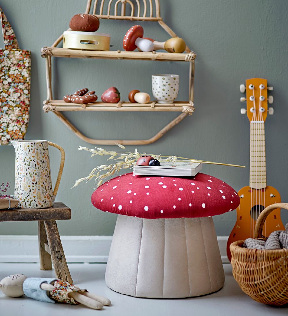 Bloomingville Hat Pouf - Polyester - Red