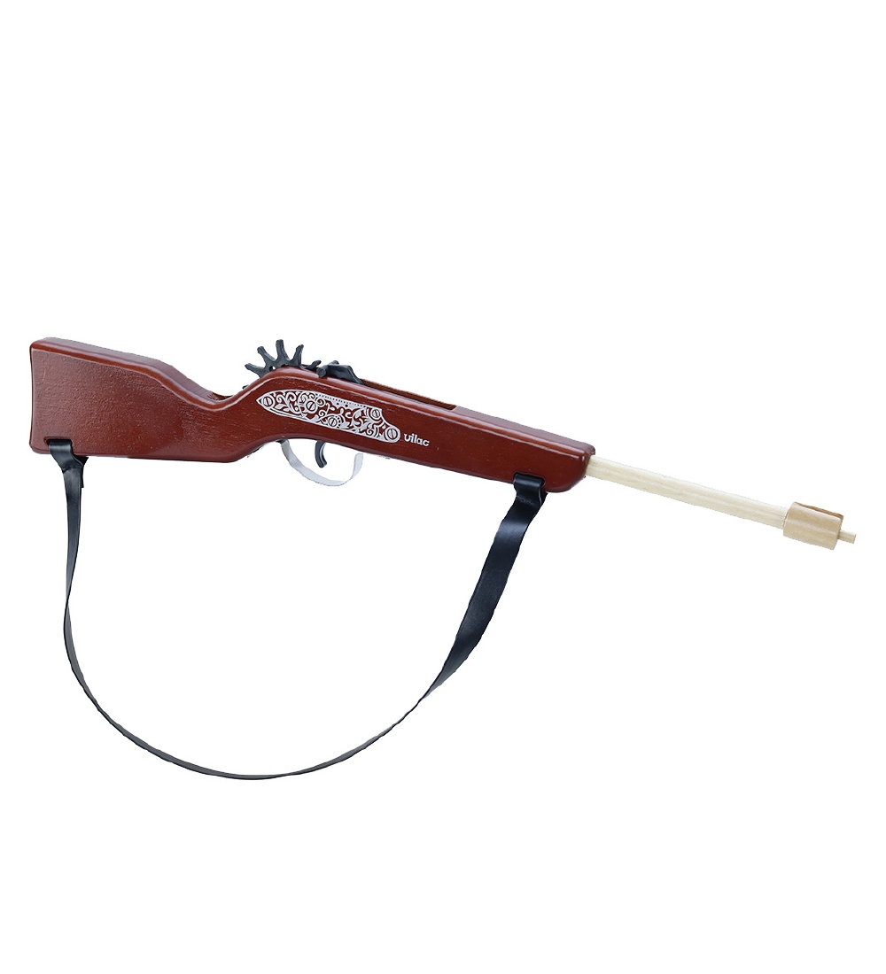 Vilac Can Shooting Game - Rifle w. Elastic - Wood