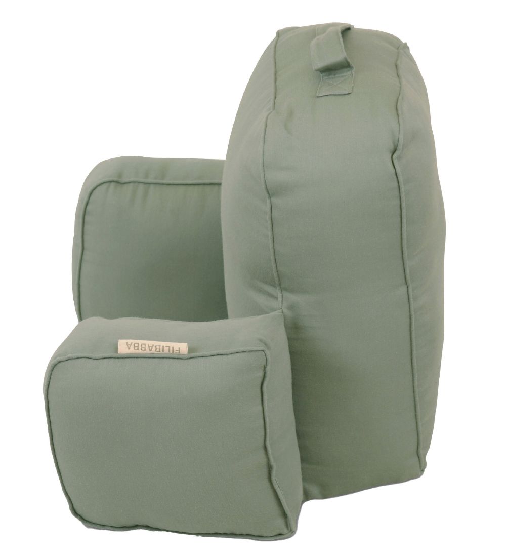 Filibabba Pram Cushion Cushion - Gry - Moss Green