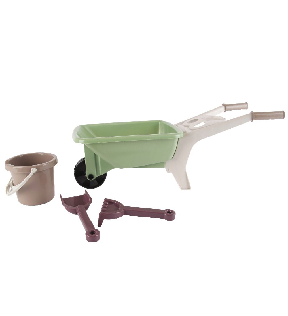 Dantoy Wheelbarrow set - Green Garden - 4 Parts