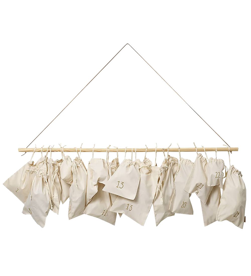 ferm Living Advent Calendar - 24 bags - 100 cm - Off-White