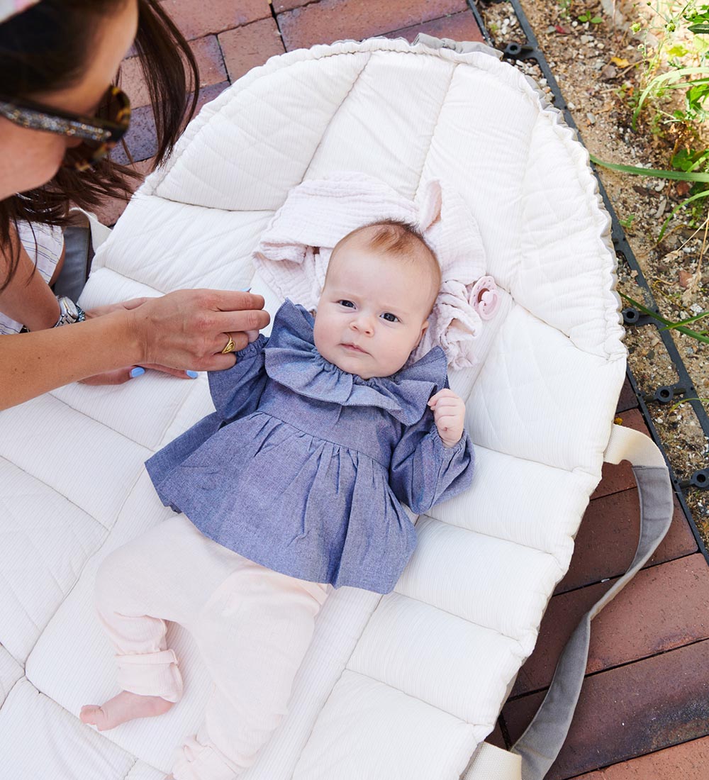 Copenhagen Colors Baby lift - Dark Grey w. Cream Solid Stripe