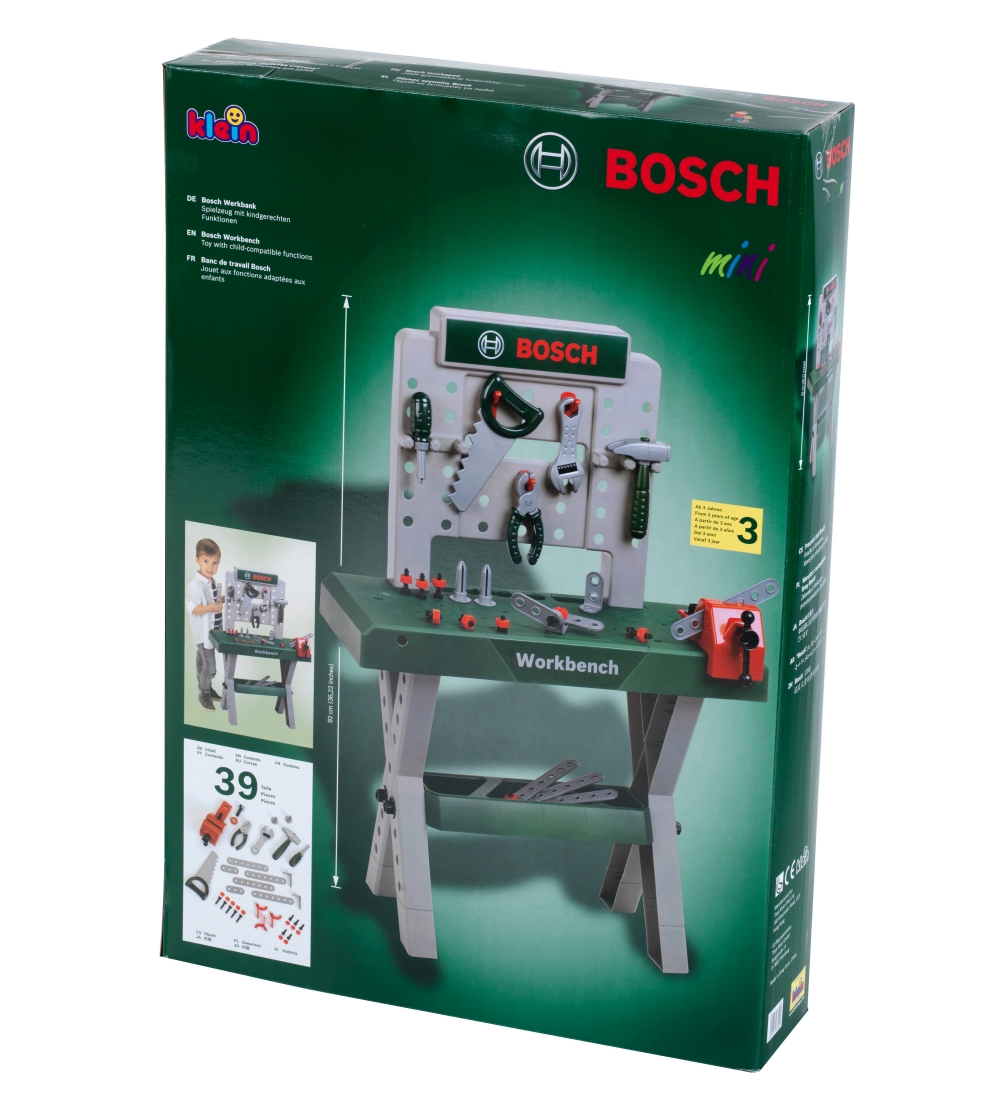 Bosch Mini Tool Bench - 92x51x30 - Spielzeug - Grün/Grau