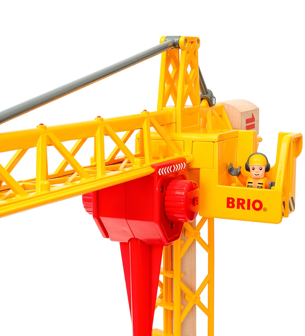 BRIO Light Up Construction Crane - 5 Parts - Yellow 33835