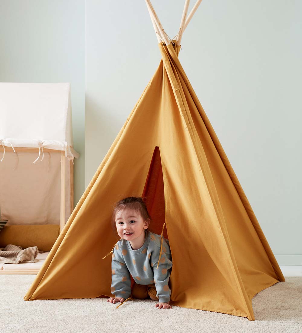 Kids Concept Leikkiteltta - 110x160 cm - Keltainen