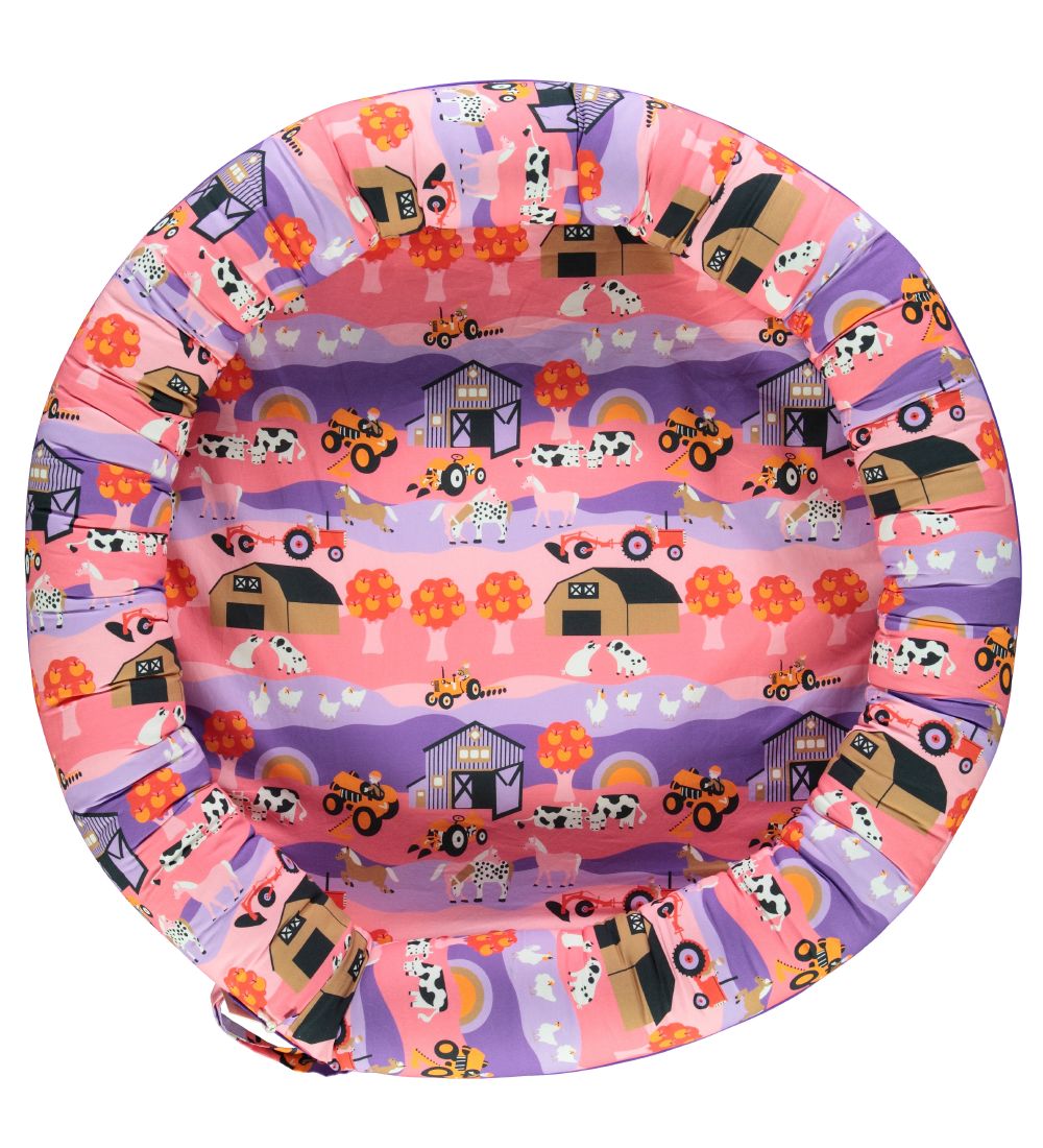 Småfolk Babynest - Pink/Purple Landscape