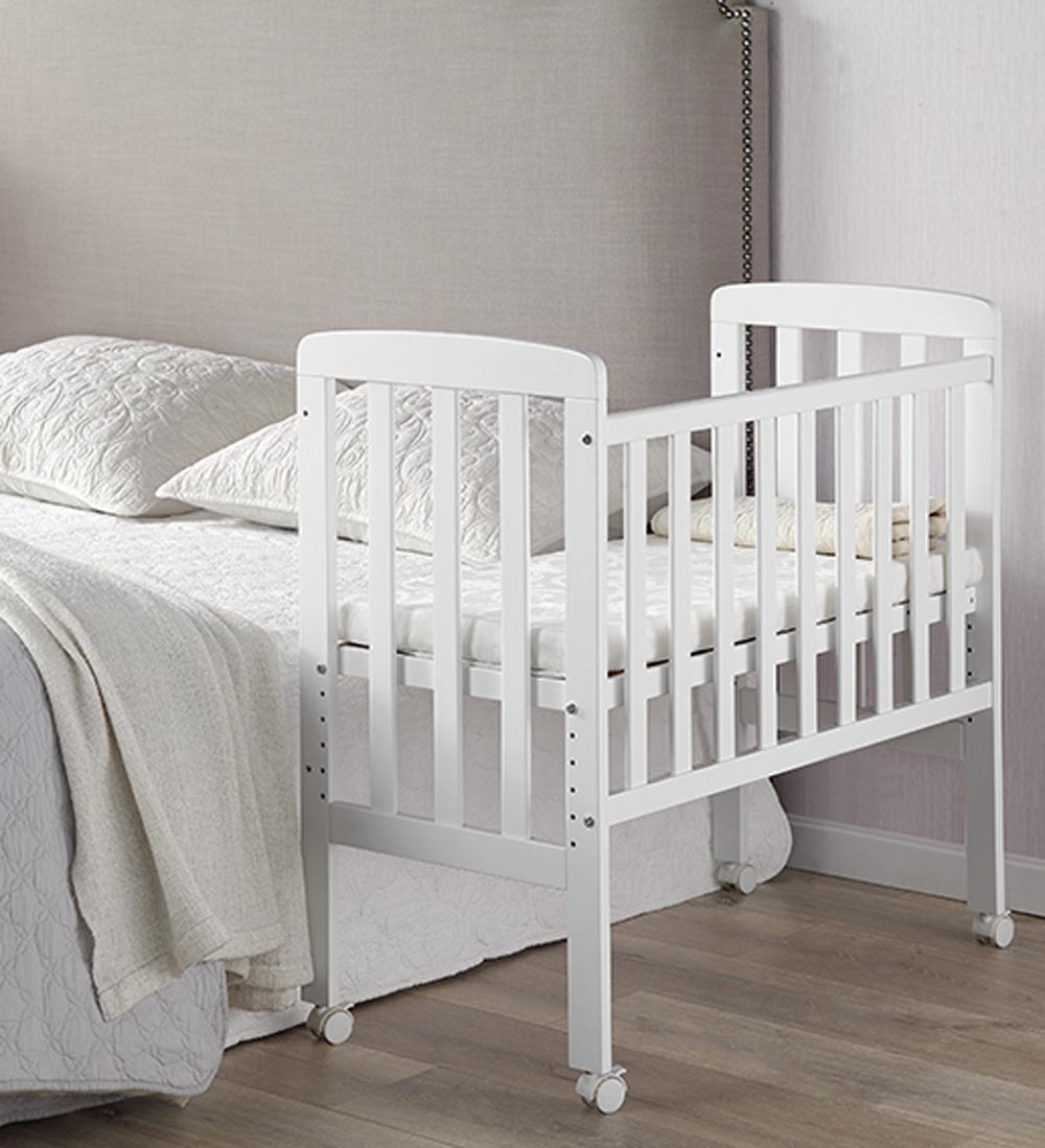 Bino Bedside Crib - By-My-Side - White