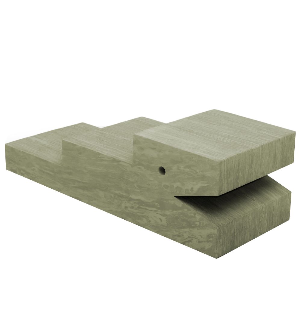 bObles Crocodile - Marble Nature - 60x24x18 cm - Moss