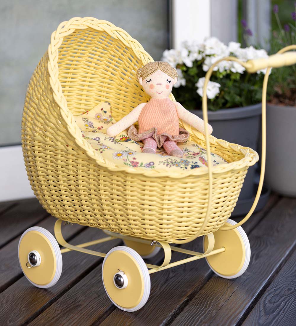 Smallstuff Puppenwagen - Soft Yellow