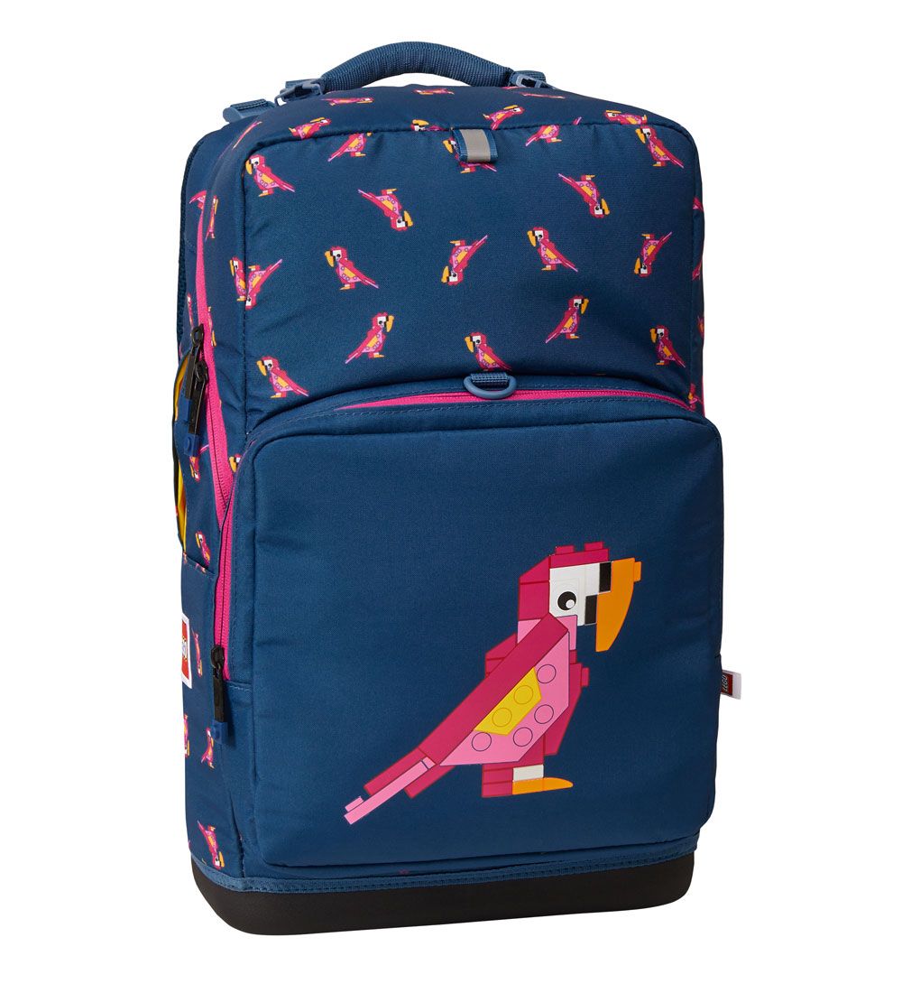 LEGO® School Backpack w. Gymsack - Parrot - Blue/Pattern