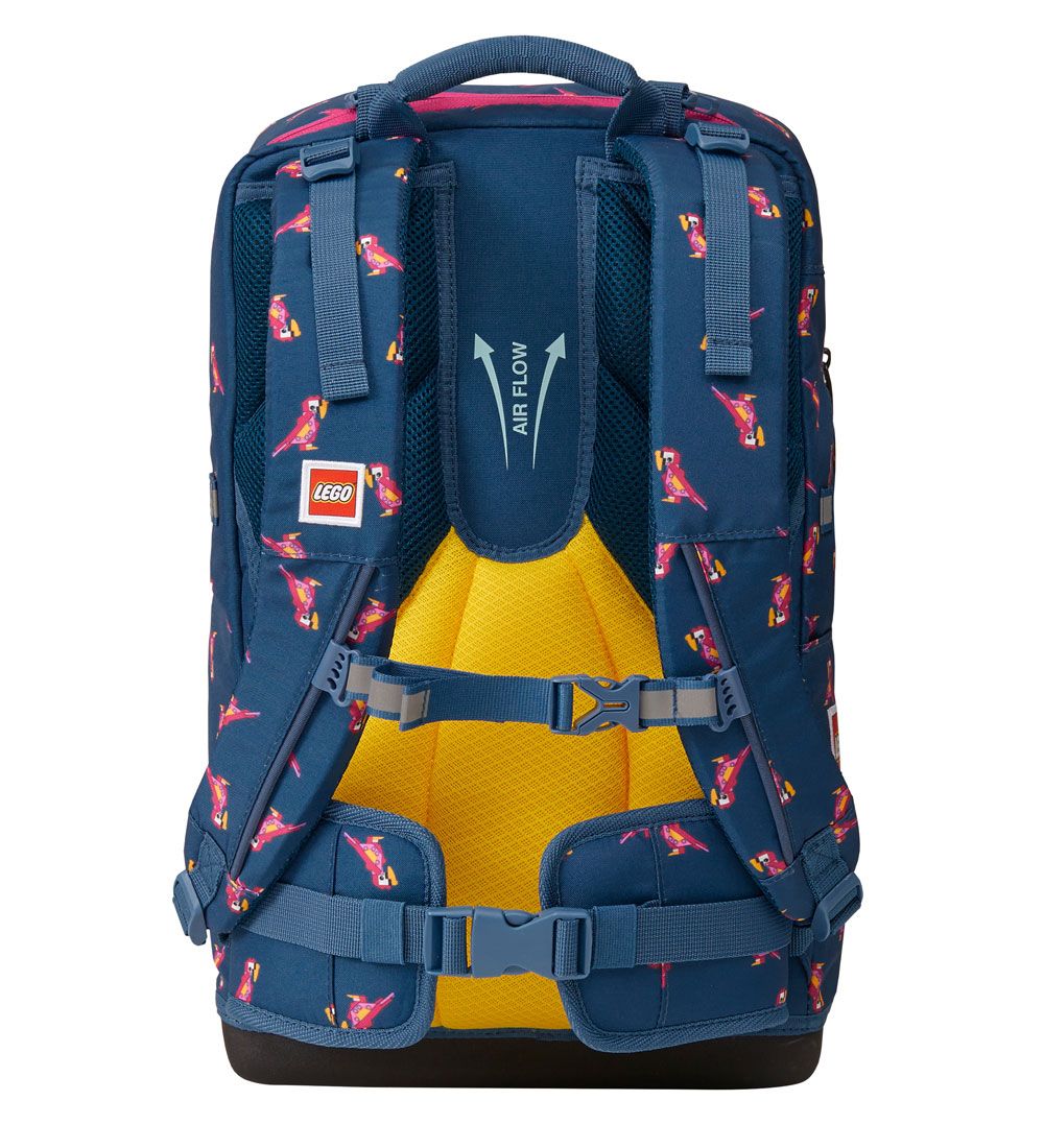 LEGO® School Backpack w. Gymsack - Parrot - Blue/Pattern